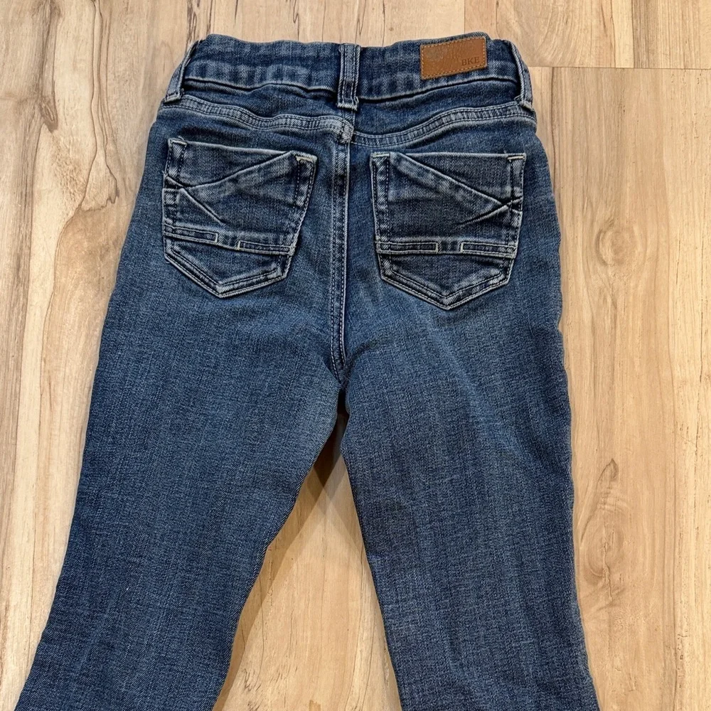 BKE Girls Dark Blue Bootcut Jeans